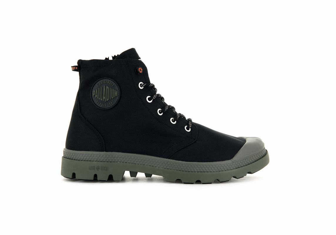 Palladium Pampa Recycle Lite+ Wp+z Men's Waterproof Boots Black (LVJI98534)